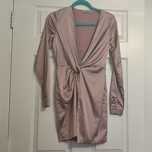 Long Sleeve Split Dress